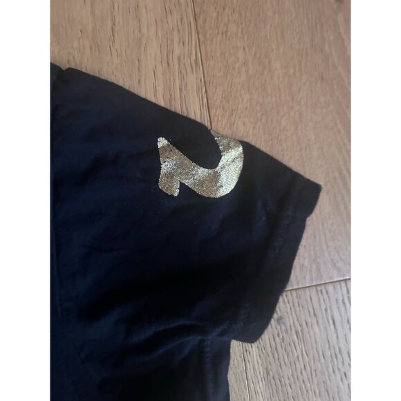 True Religion Men's Shirt Size Large Solid Causal Short Sleeve Pullover Black - Picture 3 of 7